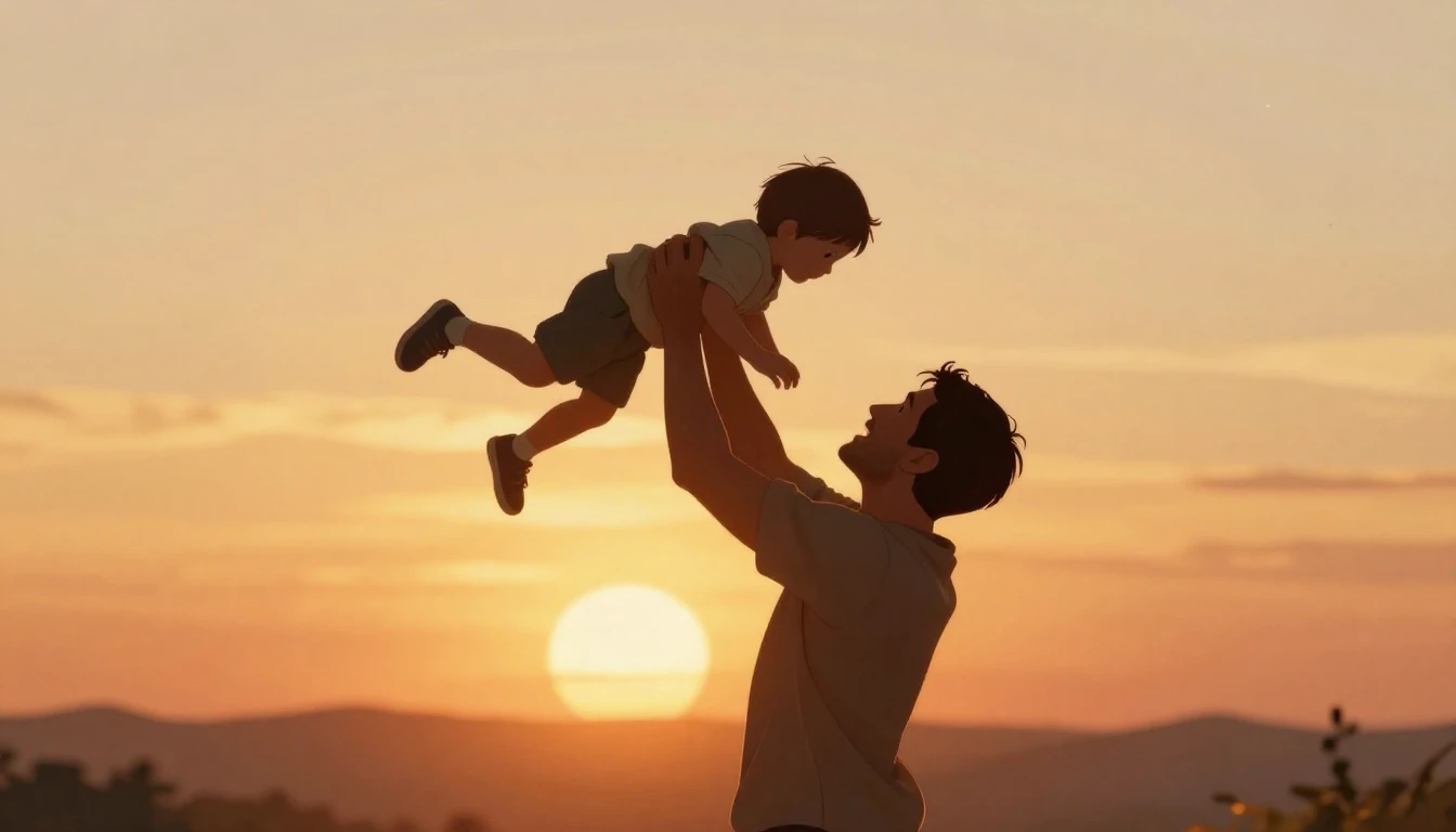 A heartwarming digital illustration representing the bond be...