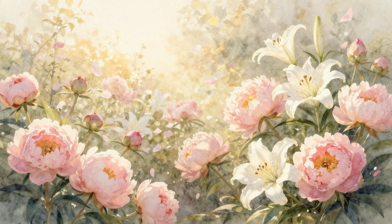 A delicate watercolor painting capturing the essence of warm...