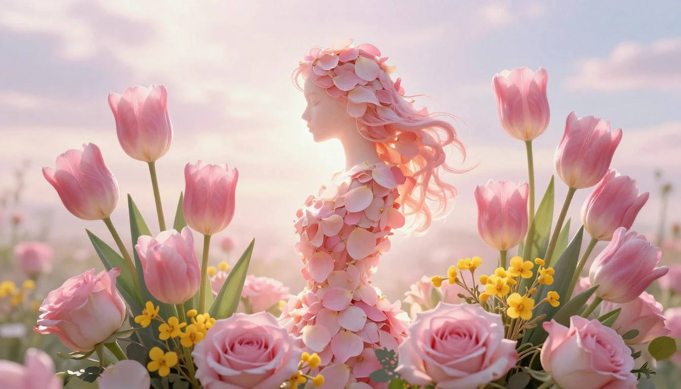 A beautiful and elegant artistic composition celebrating Int...