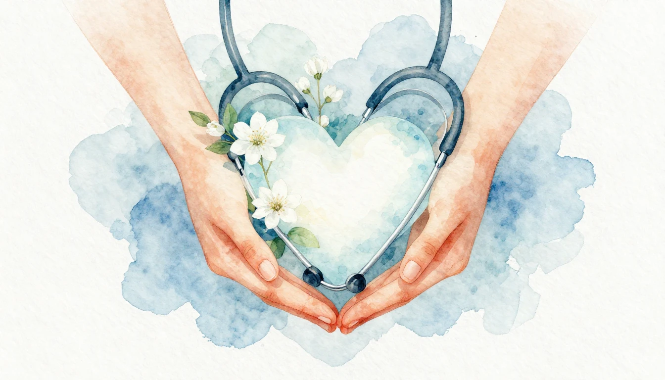 A soft watercolor illustration depicting a symbolic represen...