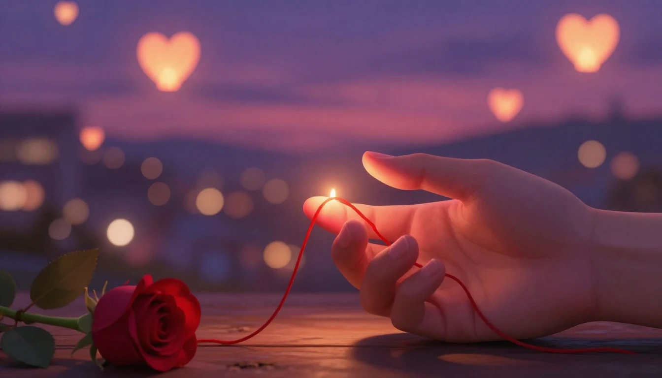 A highly detailed digital art illustration of a romantic sce...