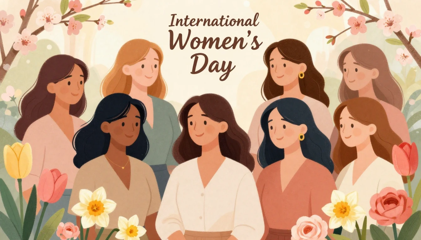 A beautiful and elegant illustration celebrating Internation...