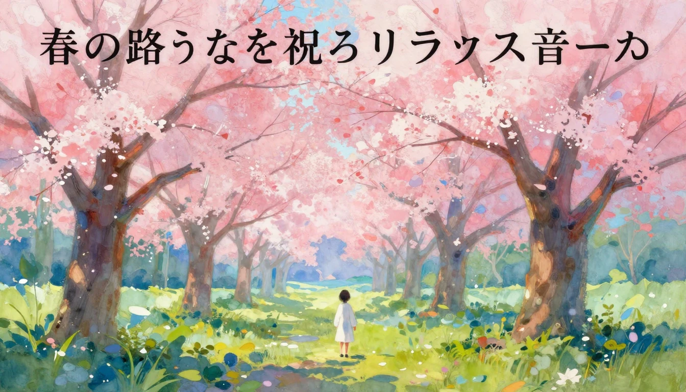 Album cover art for instrumental music about 春の訪れを祝うリラックス音楽,...