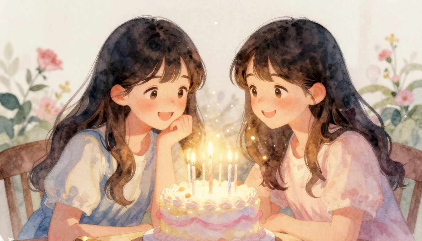 A beautiful and emotional watercolor illustration of two bes...