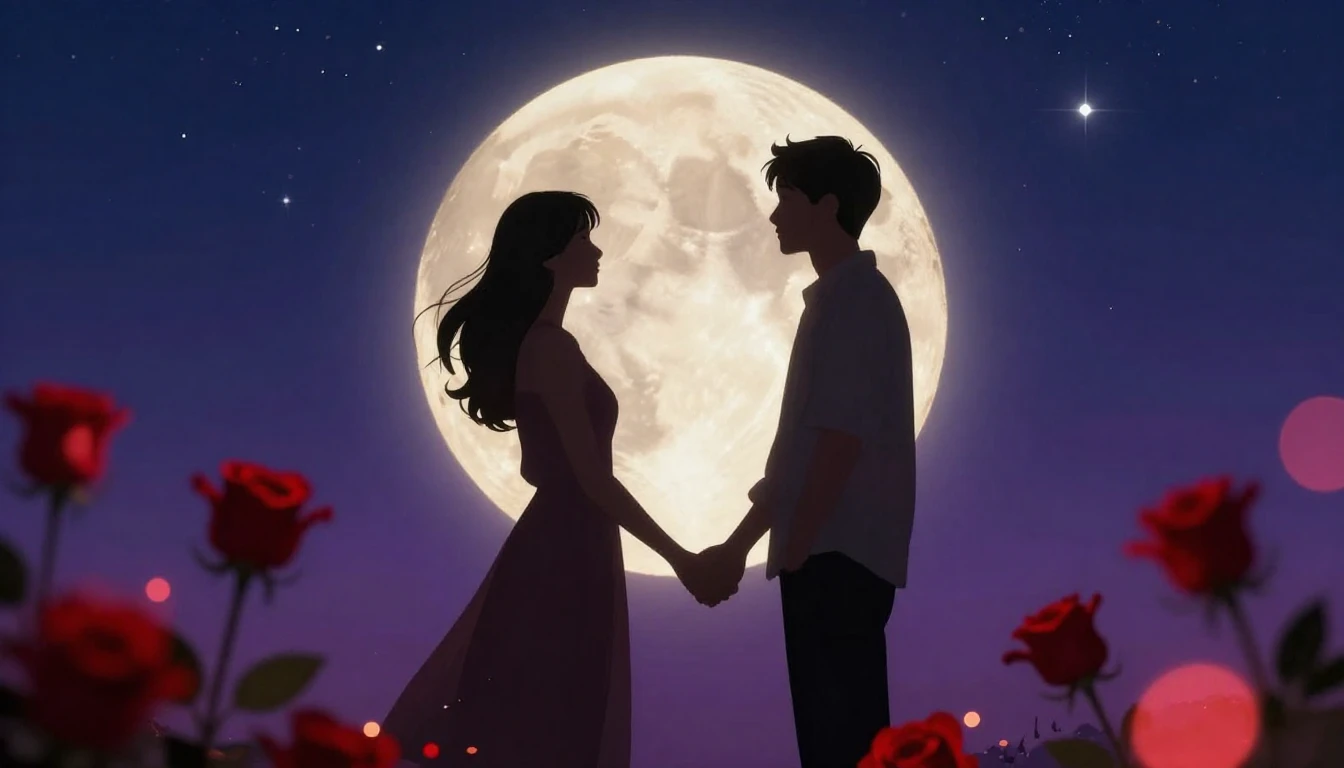 A romantic and atmospheric scene for a Valentine's Day song ...