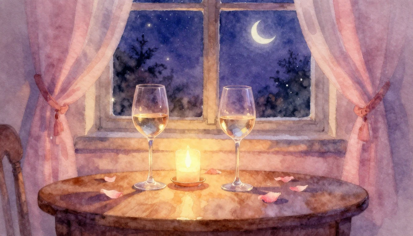 A soft and ethereal watercolor painting depicting a cozy roo...