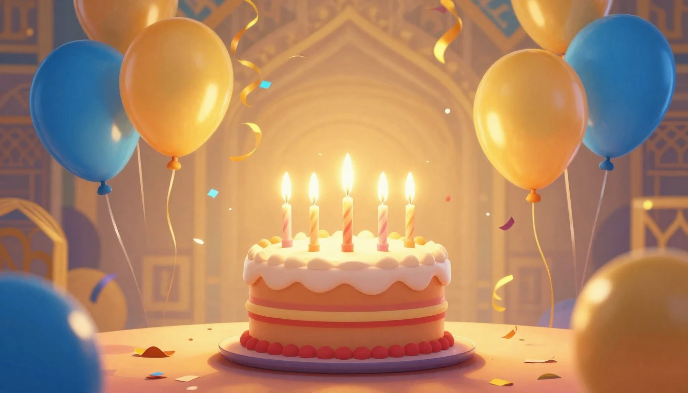 A vibrant and celebratory album cover design featuring a fes...