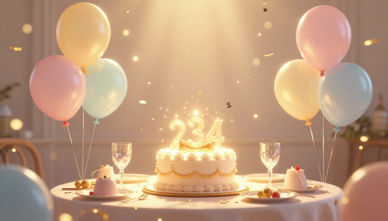 A vibrant and festive scene celebrating a special occasion. ...