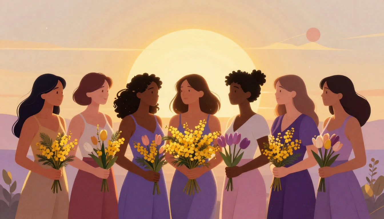 A vibrant and empowering digital art illustration celebratin...