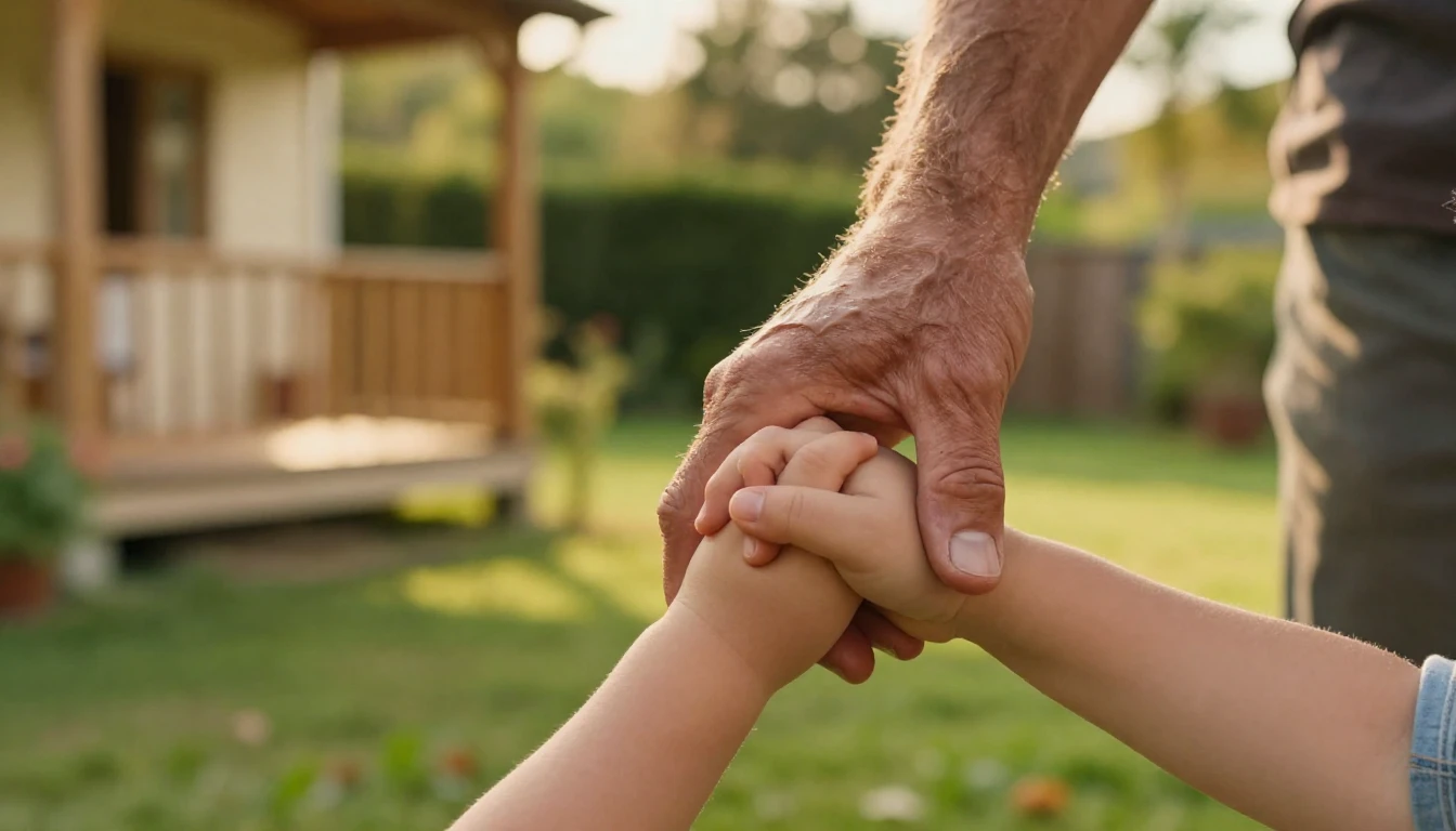 A high-quality, photorealistic image capturing a heartwarmin...