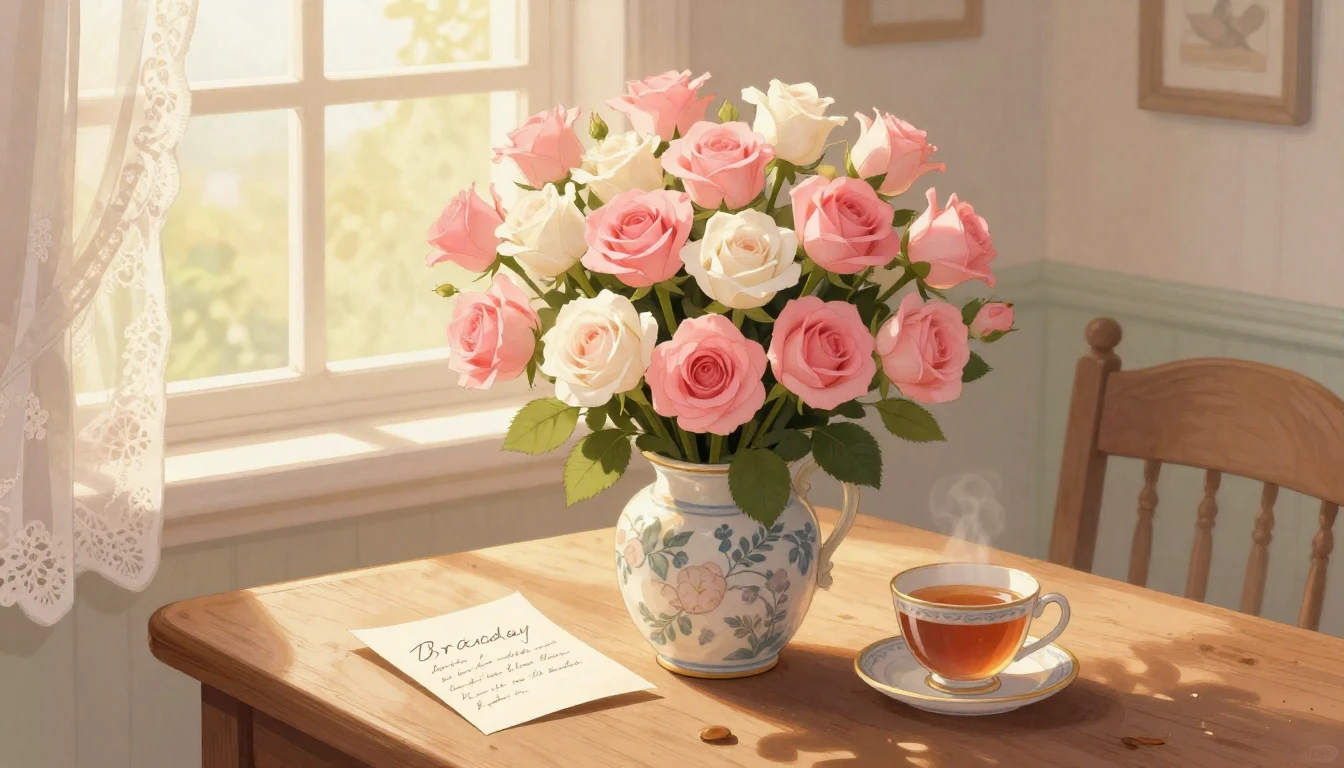 A beautiful, heartwarming illustration for a 60th birthday c...