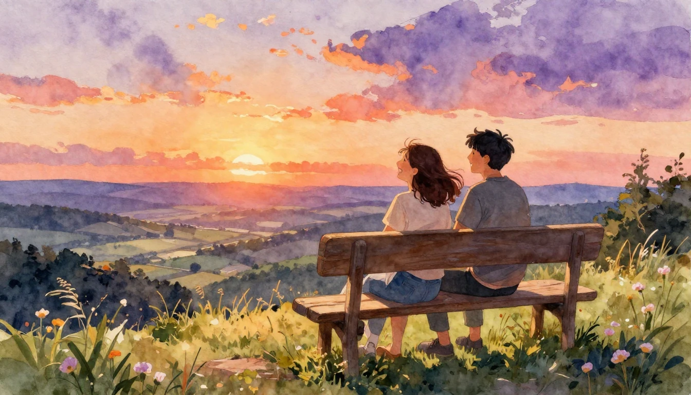 A heartwarming watercolor illustration capturing the essence...