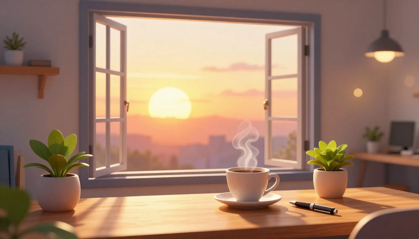 A vibrant digital illustration symbolizing a fresh start and...