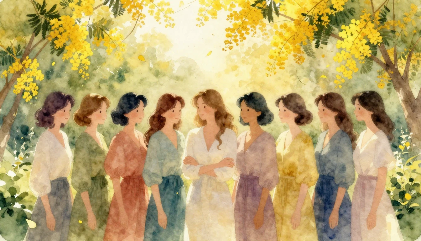 An ethereal and heartwarming composition featuring a diverse...