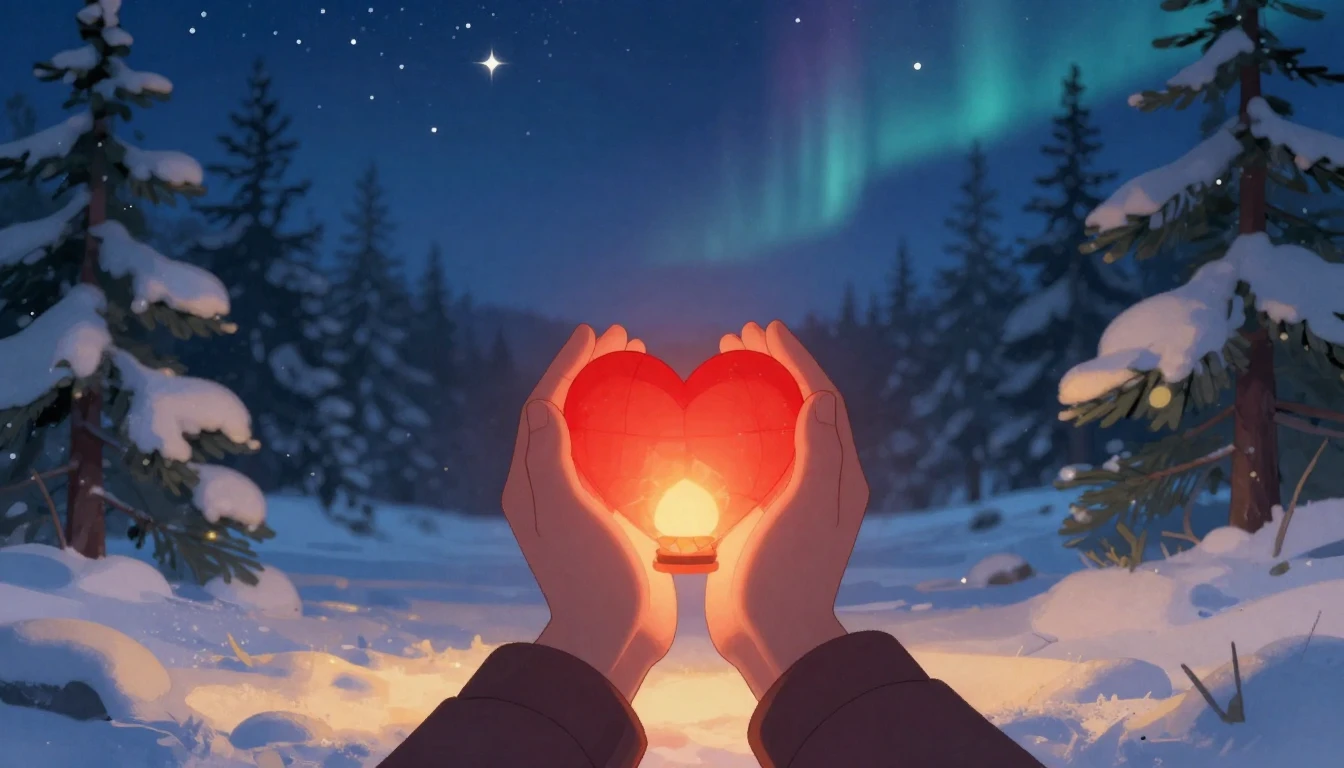 A warm and romantic illustration showing two intertwined han...