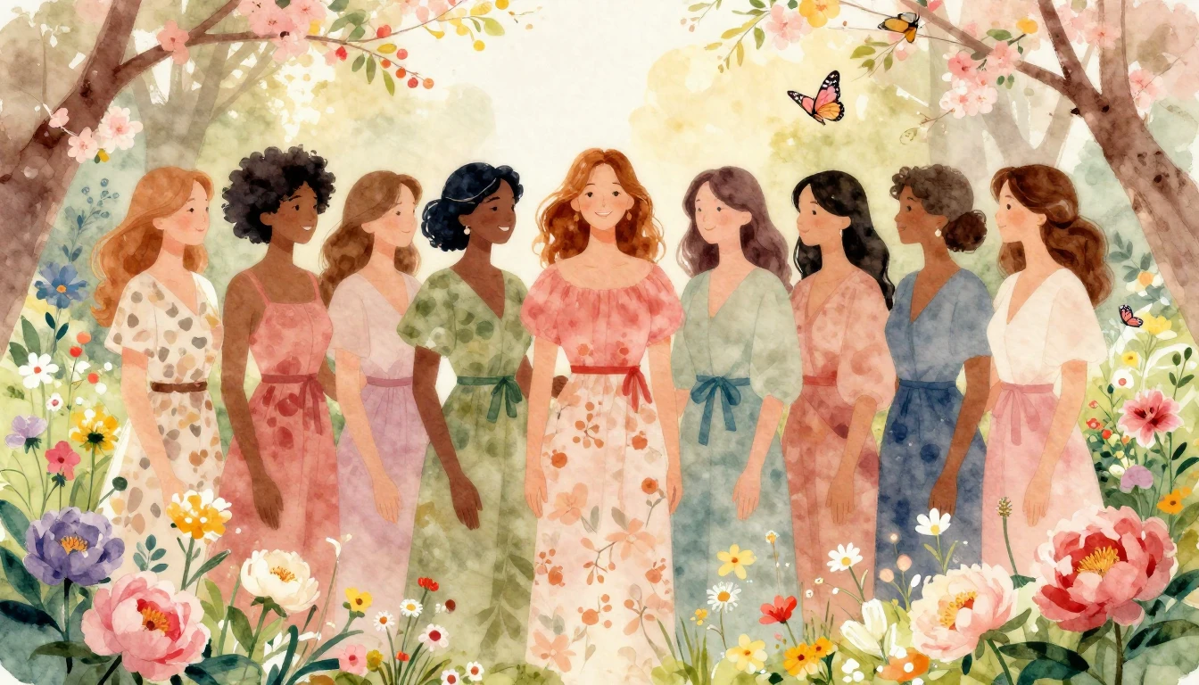 A breathtaking watercolor illustration celebrating womanhood...