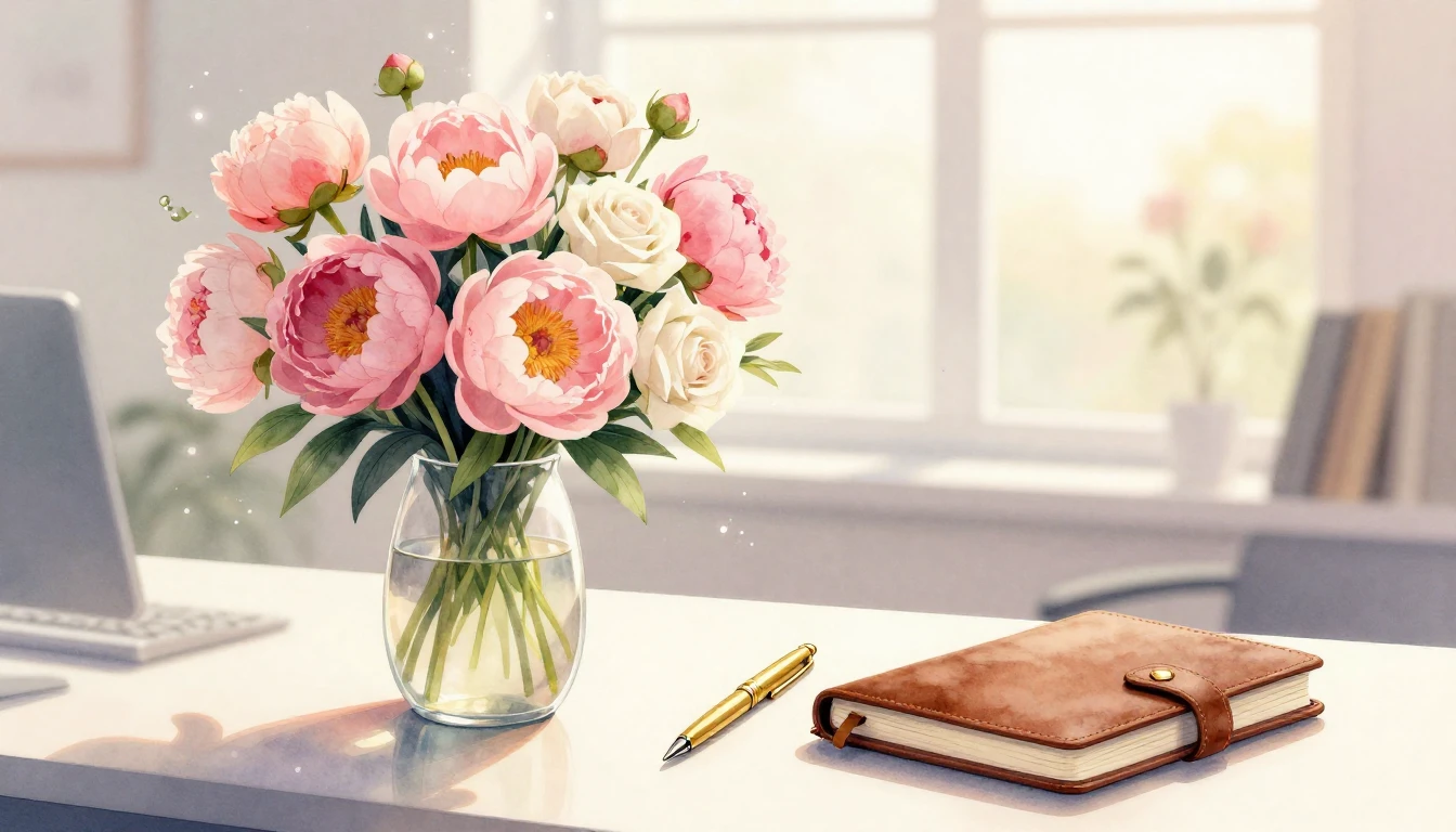 An elegant watercolor illustration suitable for a birthday g...