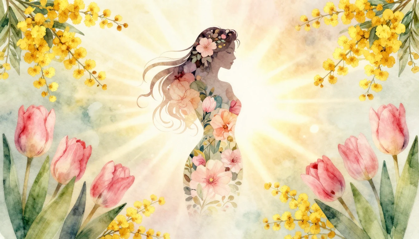 A beautiful and artistic watercolor composition celebrating ...