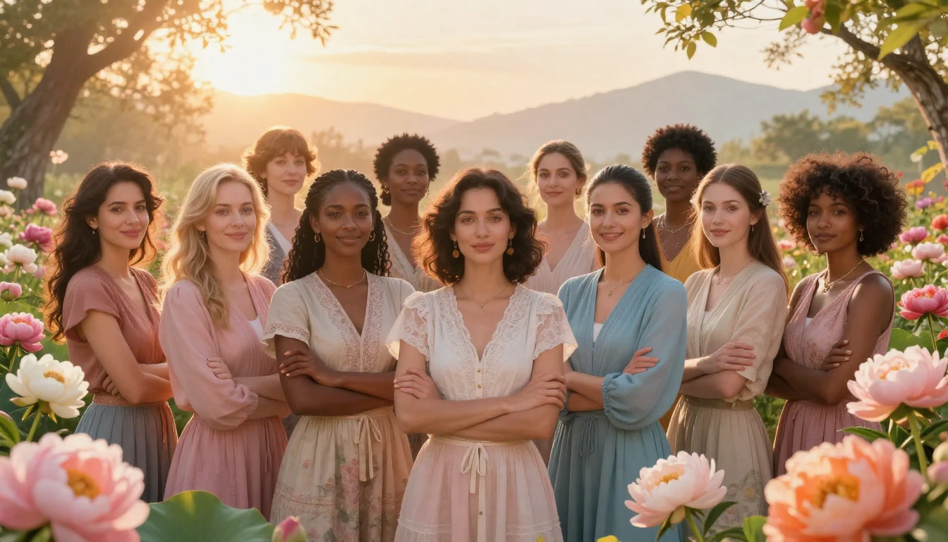 A vibrant and empowering scene celebrating diversity and str...