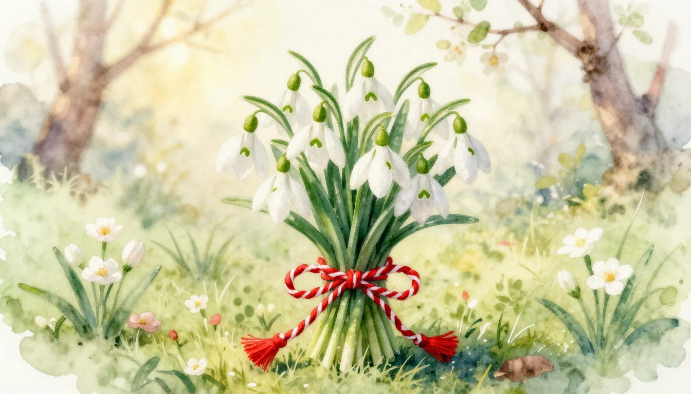 A delicate and artistic watercolor painting celebrating the ...