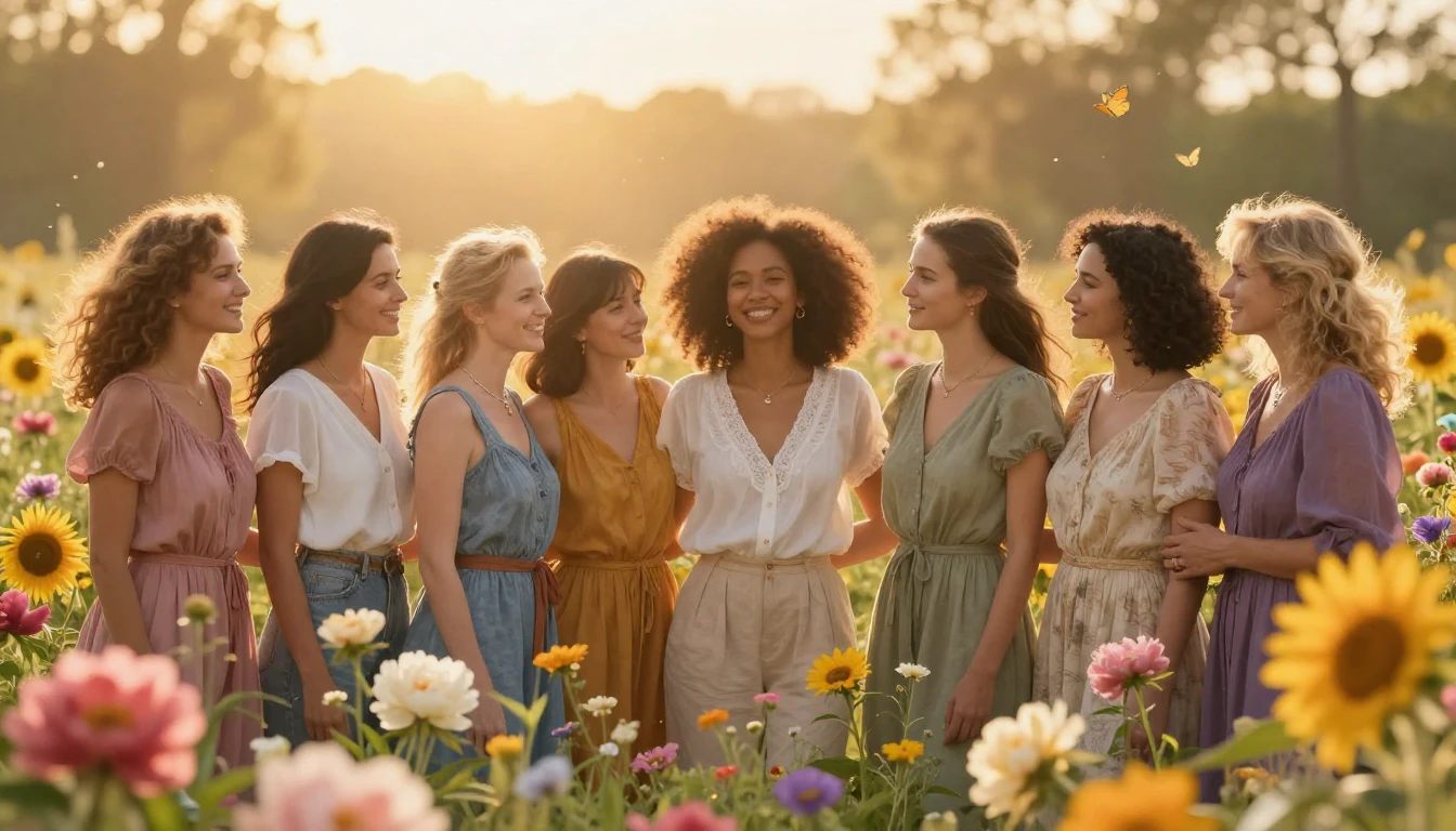 A vibrant and uplifting scene representing female empowermen...