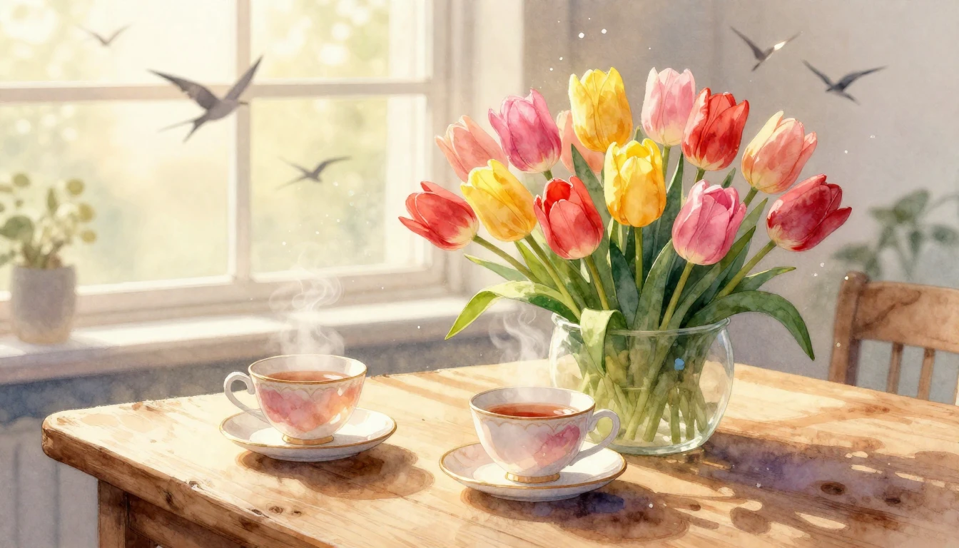 A soft and airy watercolor painting symbolizing friendship a...