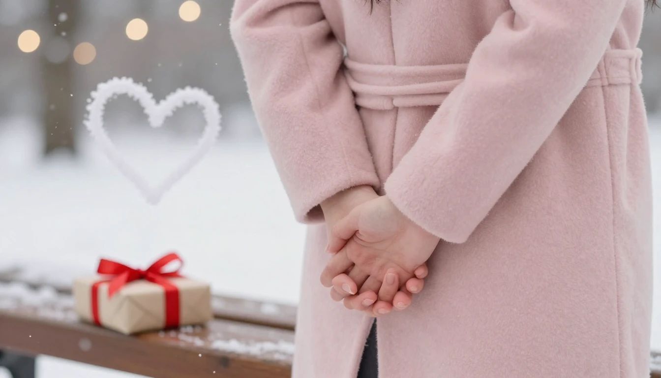 A warm and romantic Valentine's Day scene, soft pastel color...