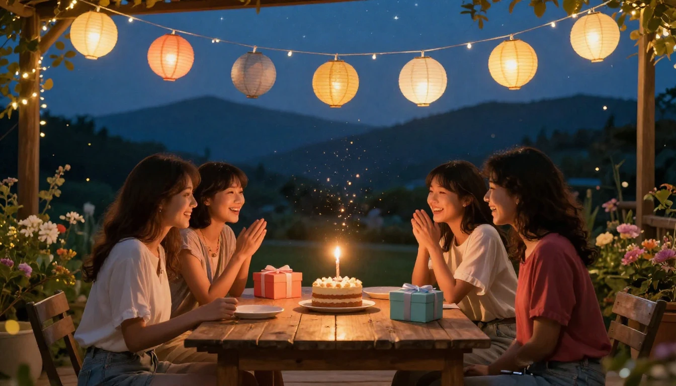 A vibrant and heartwarming scene celebrating a deep friendsh...