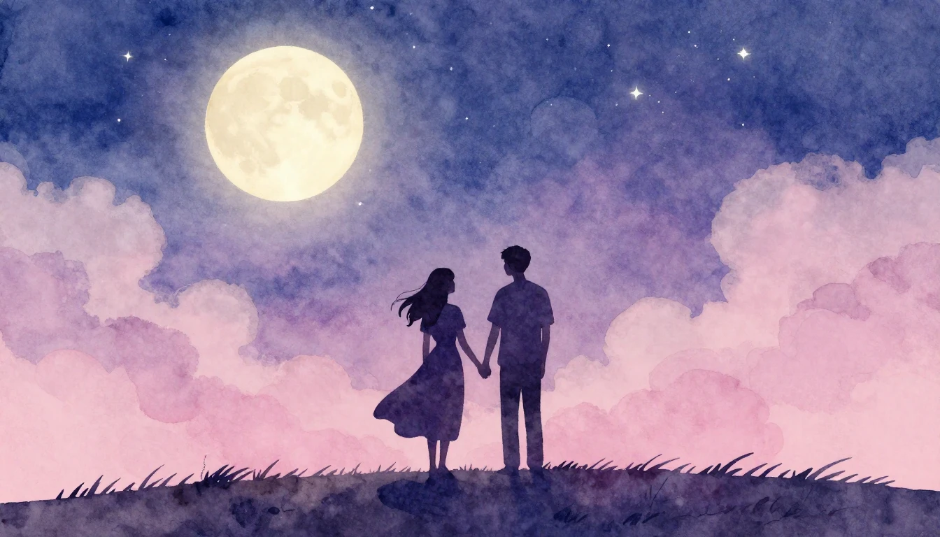 A romantic and dreamy watercolor illustration representing e...