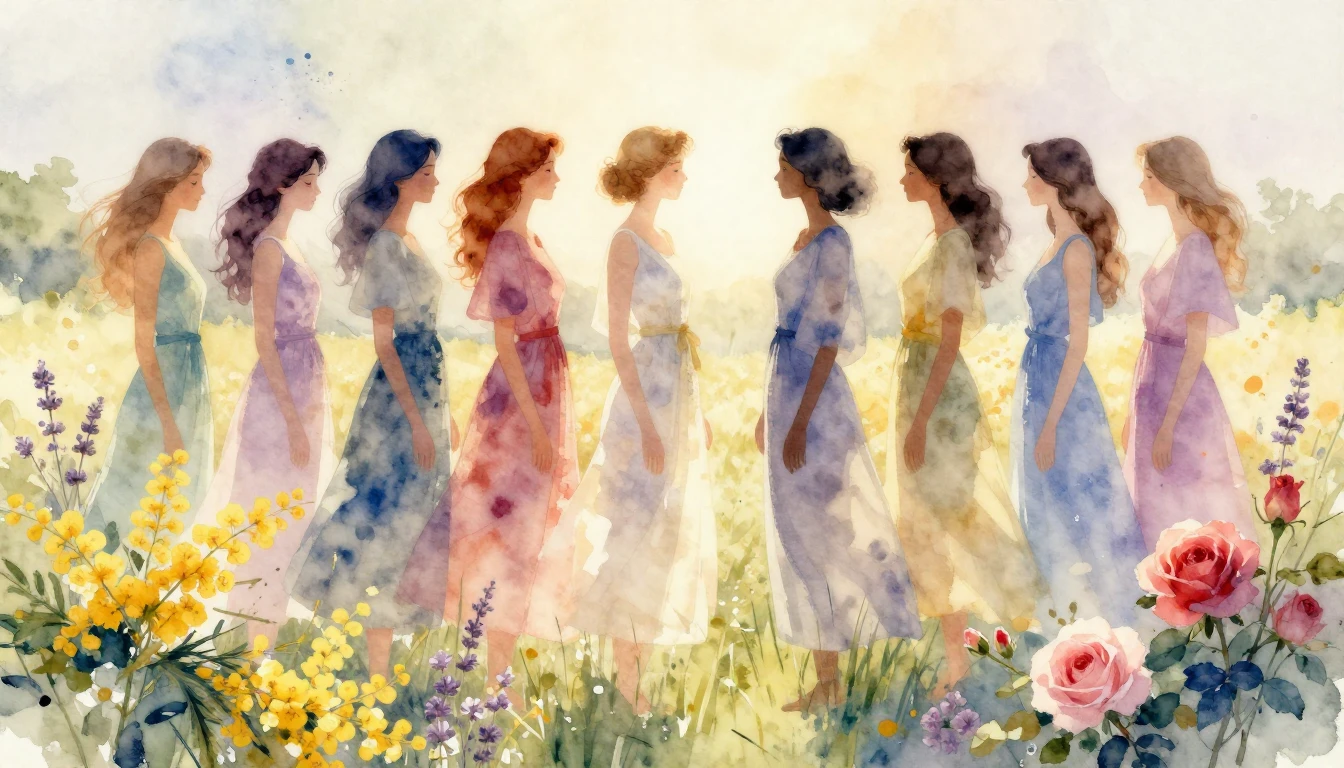 An ethereal and artistic watercolor painting celebrating the...