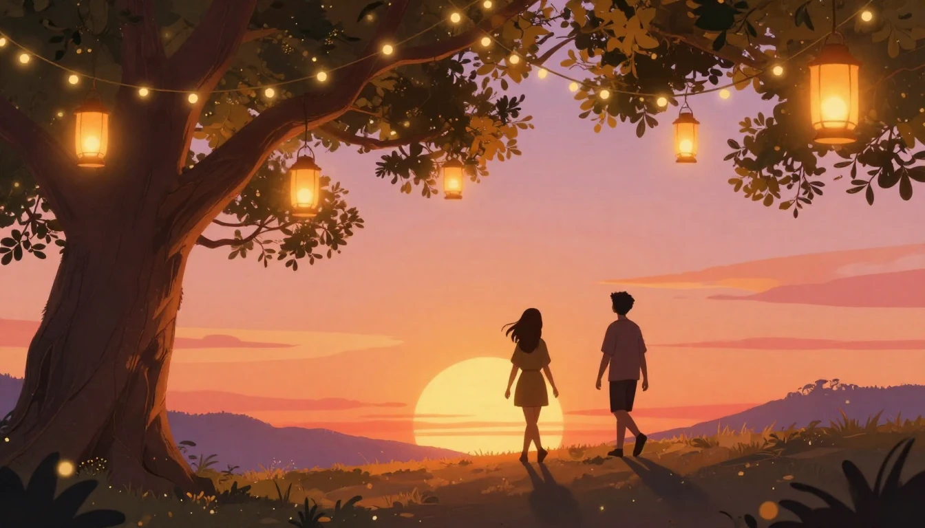 A vibrant digital art illustration capturing a warm, celebra...