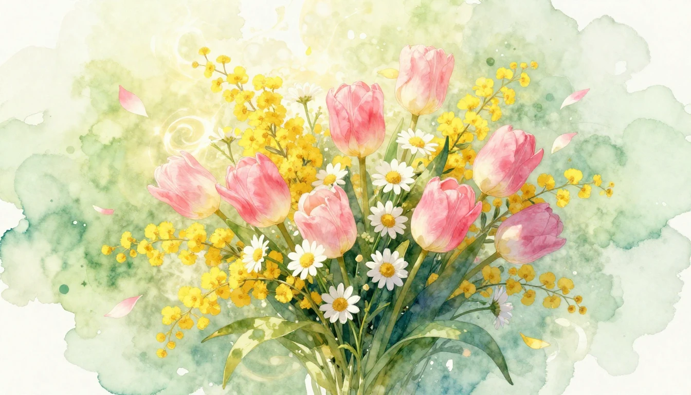 A soft and dreamy watercolor composition symbolizing Interna...