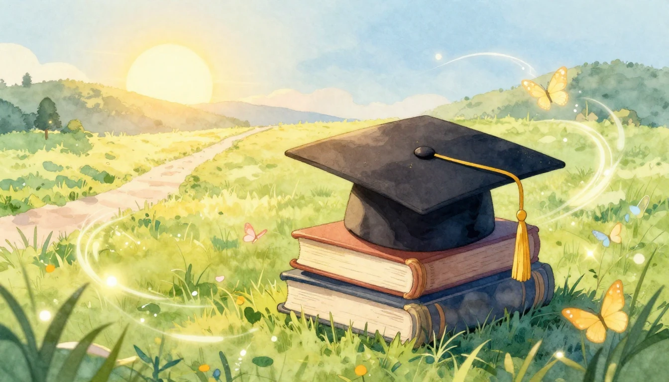 A soft and dreamy watercolor illustration featuring a black ...