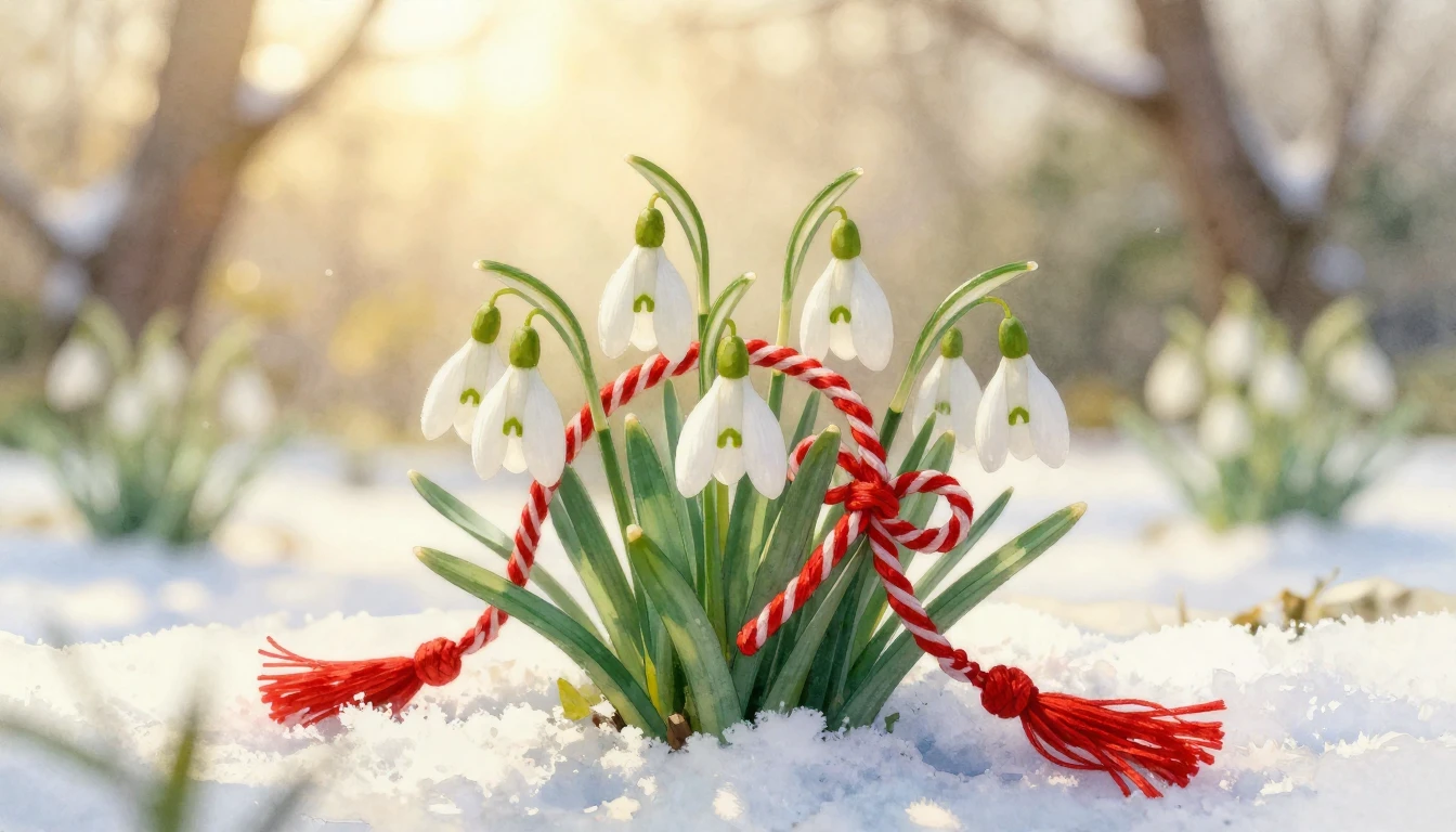 A delicate and beautiful spring scene featuring a cluster of...