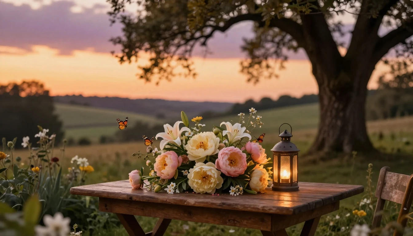 A serene and heartwarming scene capturing the essence of a g...