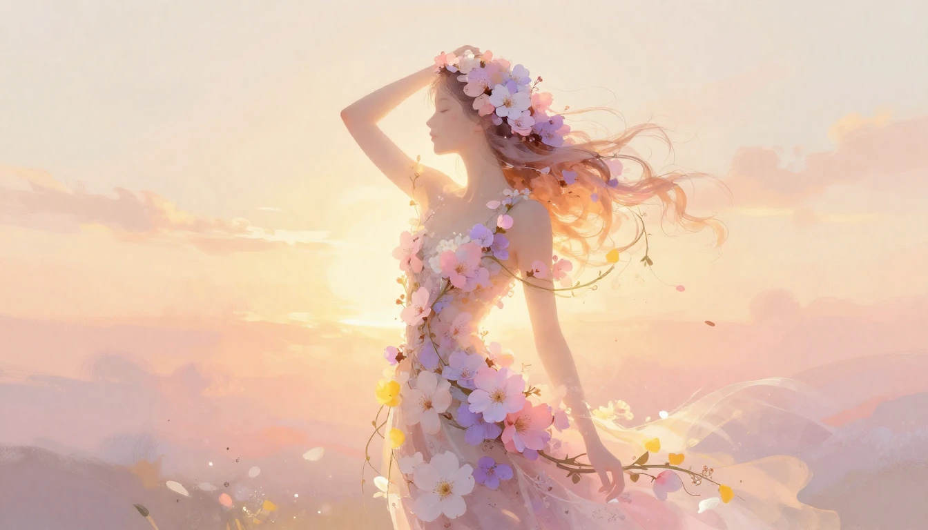 A delicate and beautiful composition celebrating femininity....