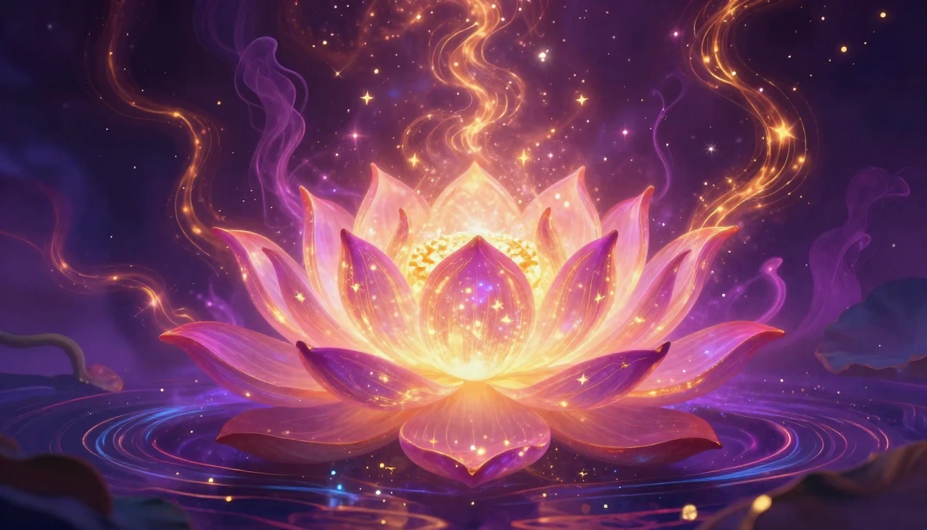 An ethereal and majestic composition symbolizing feminine po...