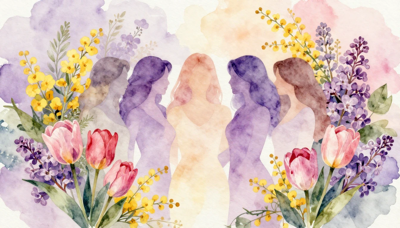 A beautiful and ethereal watercolor painting celebrating Int...