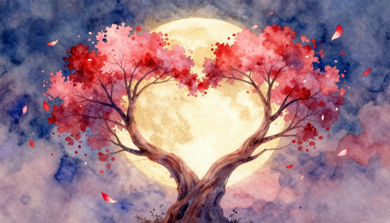 A dreamy and ethereal watercolor painting depicting a symbol...