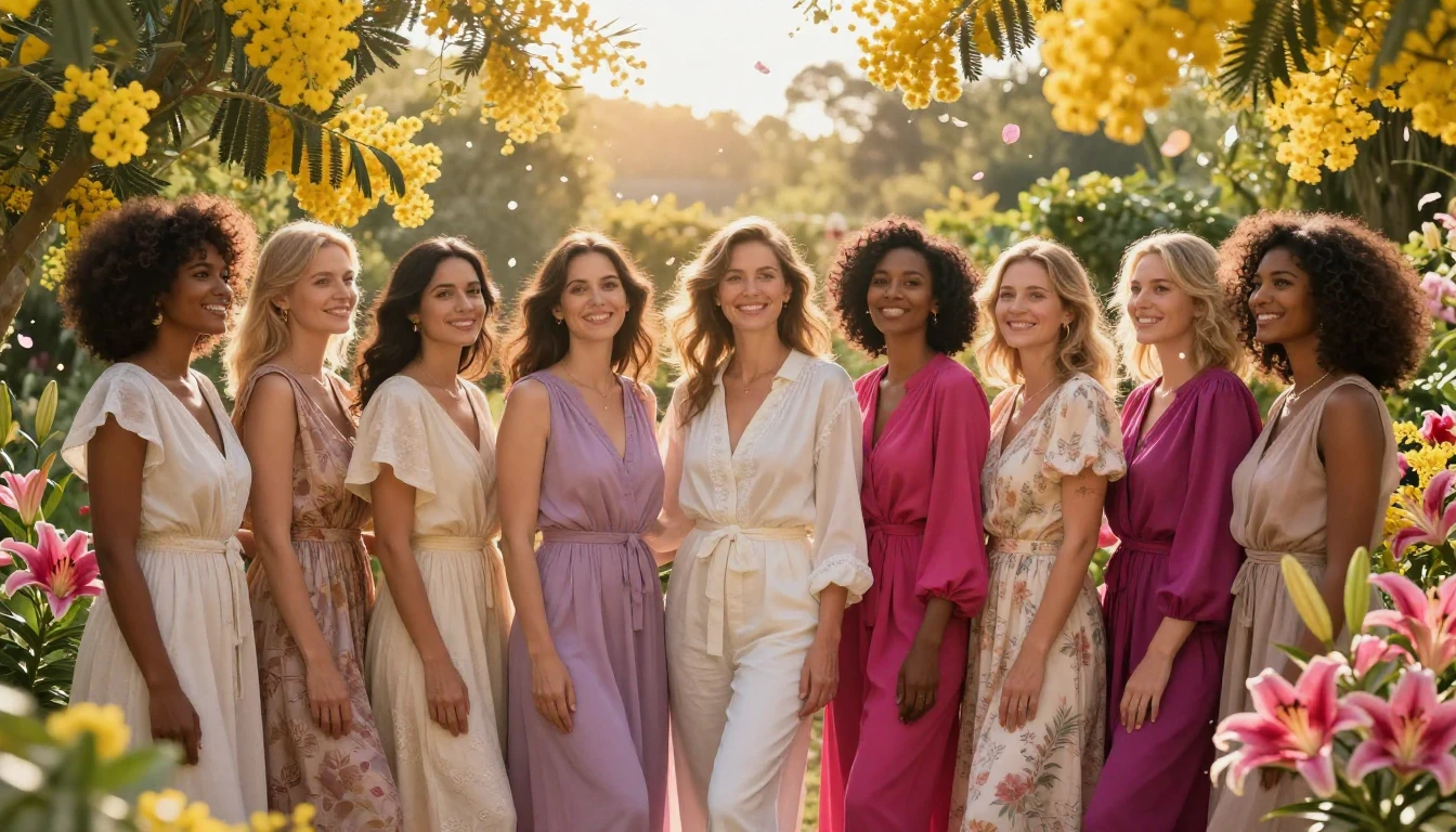 A breathtaking scene of a diverse group of women from differ...