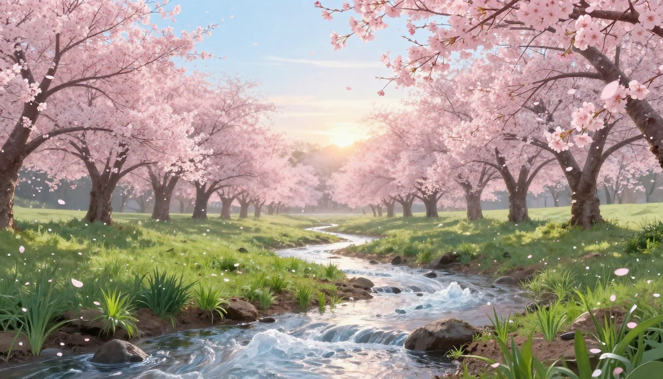 A breathtaking landscape celebrating the arrival of spring. ...