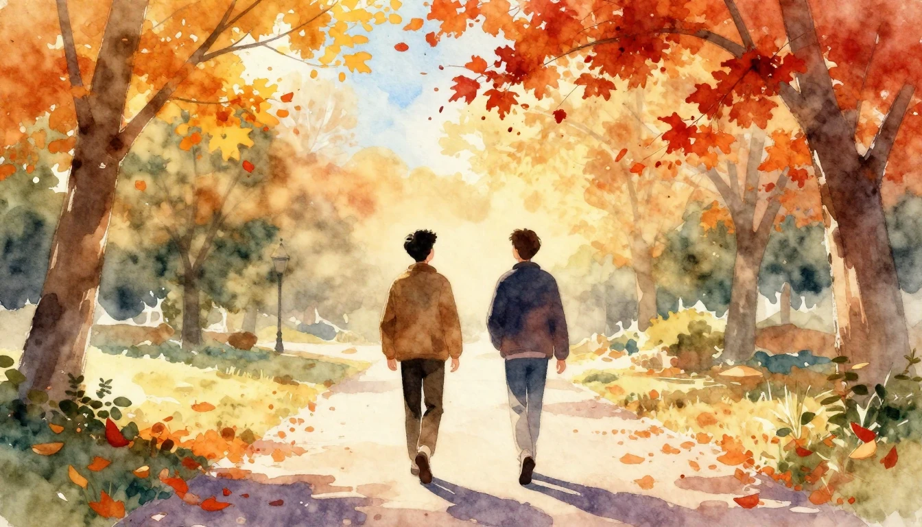 A warm and atmospheric watercolor painting depicting the ess...