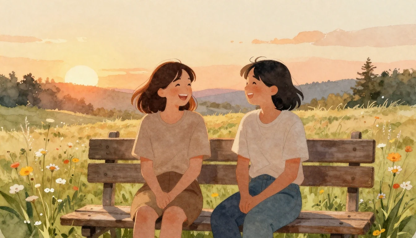 A warm and nostalgic watercolor illustration capturing the e...