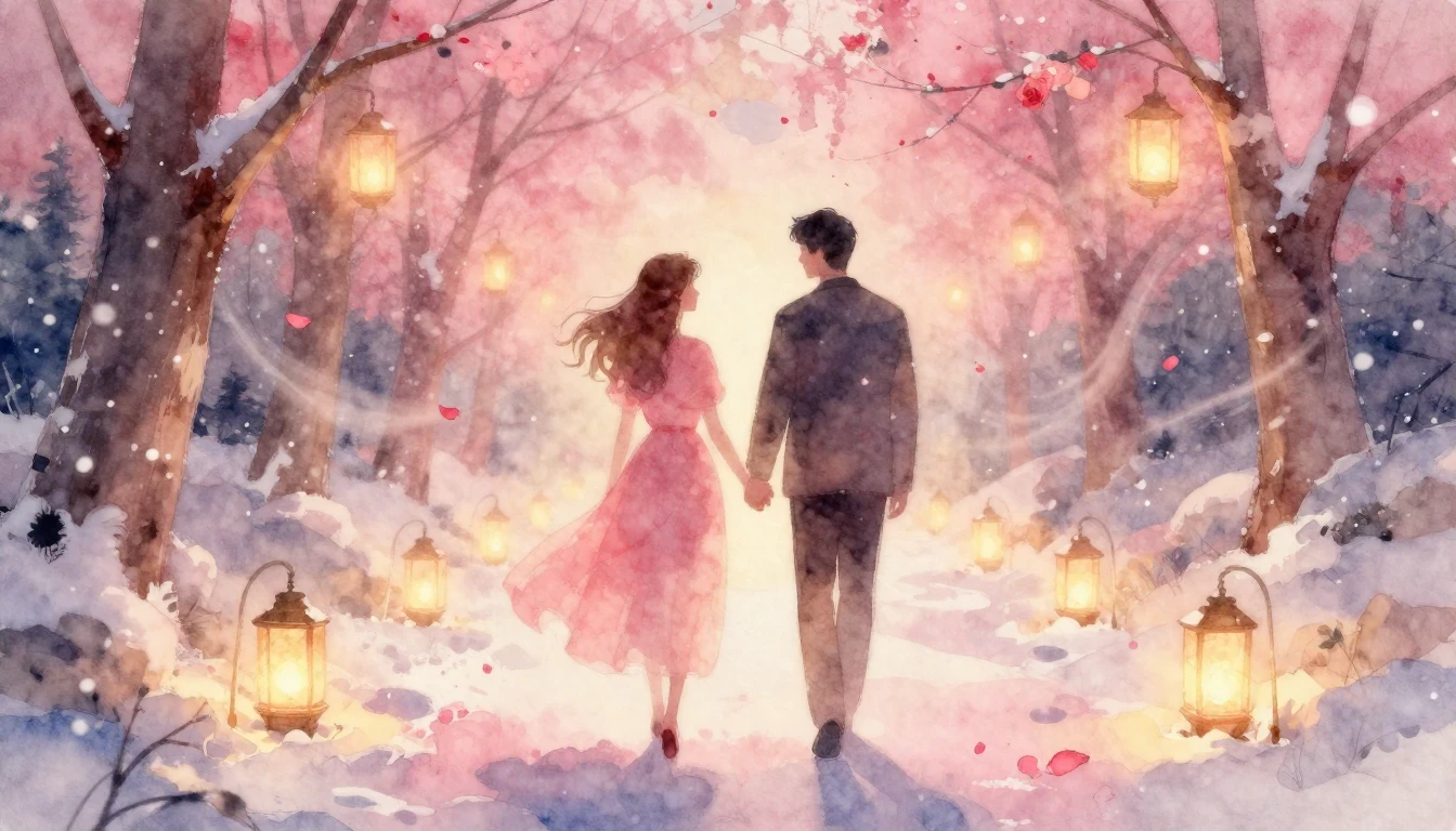 A soft and dreamy watercolor painting depicting the essence ...