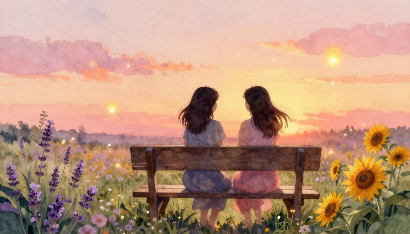 A beautiful watercolor painting showing a scene of deep frie...