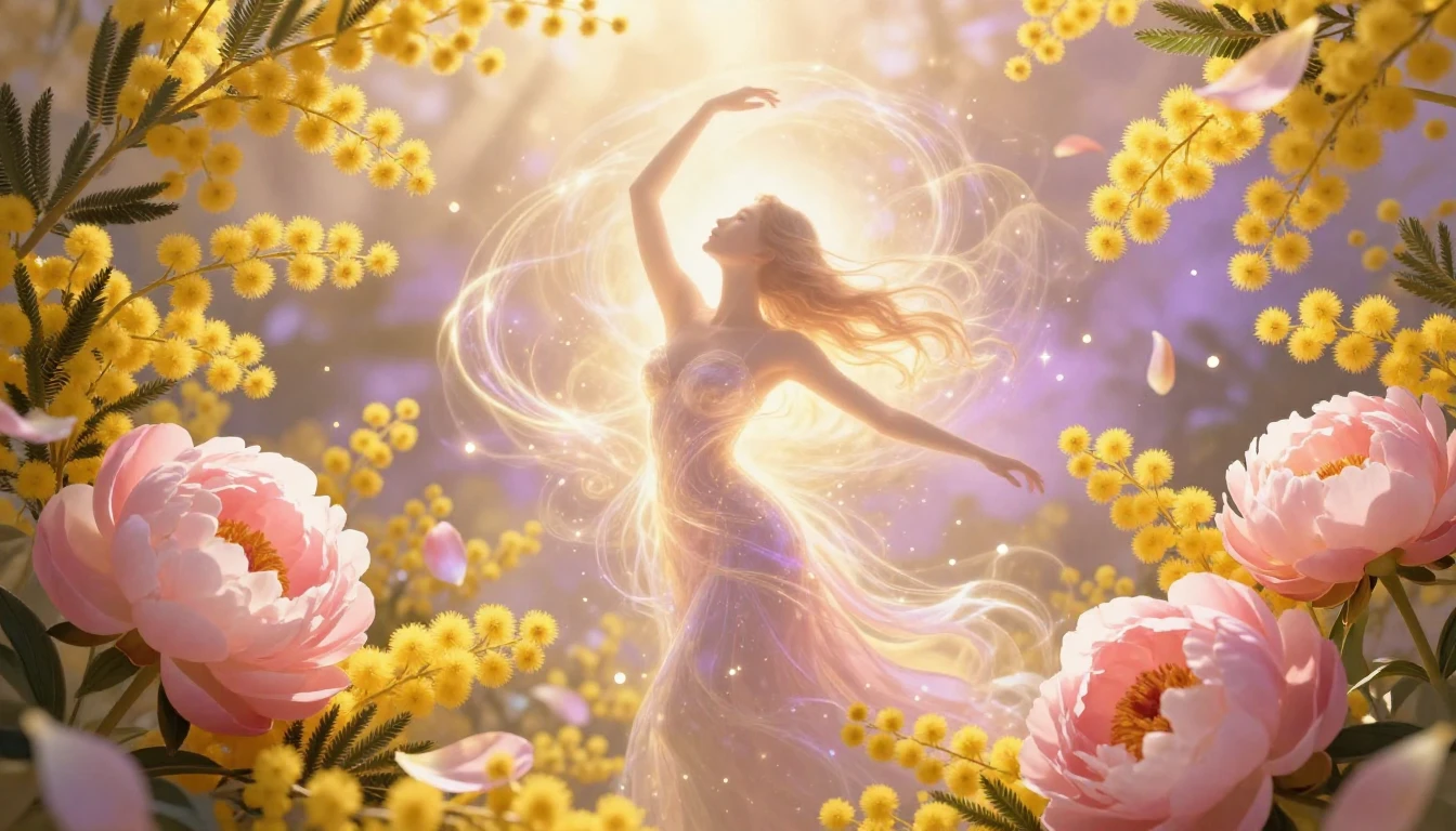 A breathtaking and symbolic composition featuring a lush arr...