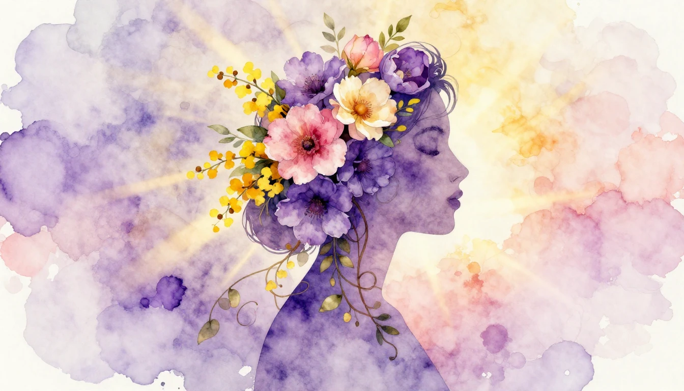 A beautiful and artistic watercolor composition celebrating ...