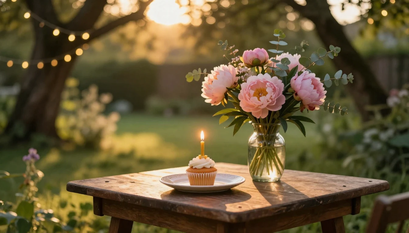 A warm and inviting scene featuring a small, rustic wooden t...