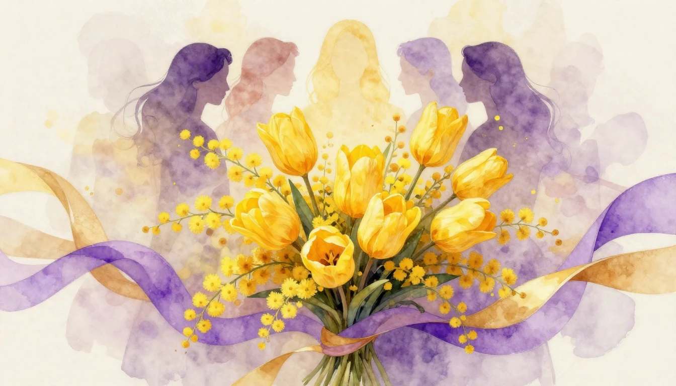 A beautiful, artistic watercolor painting celebrating Intern...