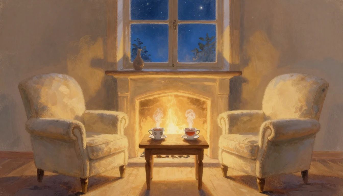 A cozy, dreamlike interior scene symbolizing an anticipated ...